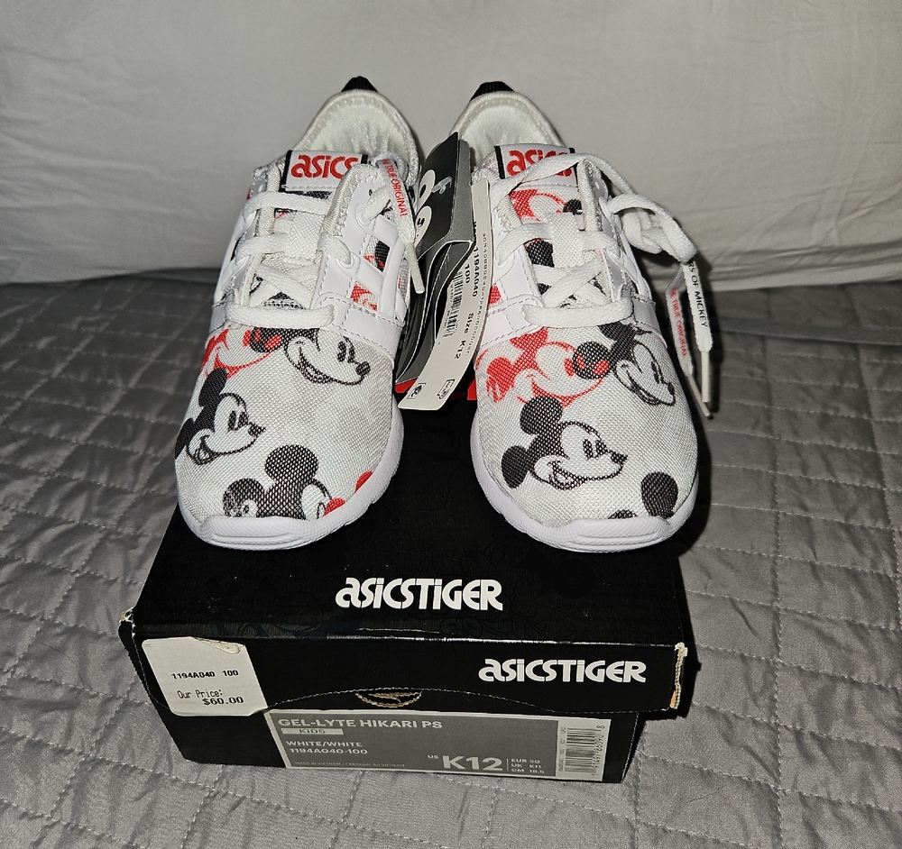 Onitsuka Tiger by Asics Kids Sneakers - White and Black with Red Accents
